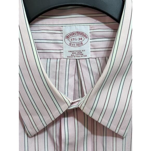 LOT OF 5 Brooks Brothers Button Long Sleeve Dress Shirt Sz 17-17 1/2 34/35 #14 - Picture 9 of 16